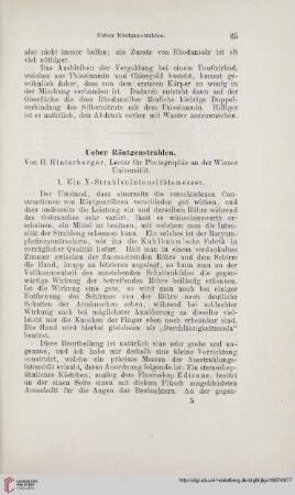 Ueber Röntgenstrahlen