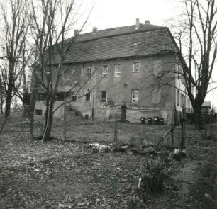 Calau-Saßleben-Reuden. Gutshof. Ehemaliges Gutshaus (1701/1750). Gartenansicht