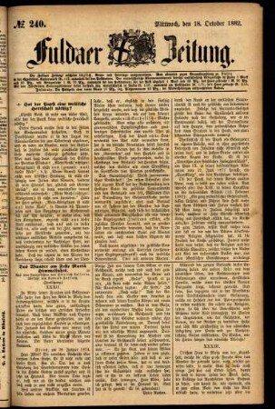 Ausgabe vom Mittwoch, den 18. Oktober 1882.