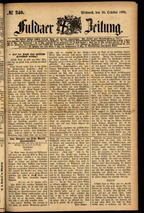 Ausgabe vom Mittwoch, den 18. Oktober 1882.