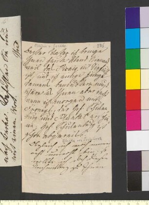 Brief von Goethe, Ottilie von geb. von Pogwisch und Pogwisch, Ulrike von an Goethe, Johann Wolfgang von