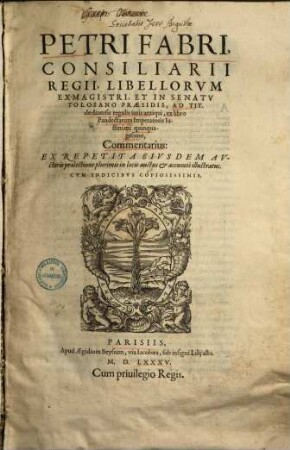 Ad tit. de diuersis regulis juris antiqui ex libro Pandectarum imperat. Justiniani quinquagesimo commentarius