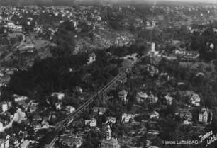 Schwebebahn in Dresden-Loschwitz : Blickrichtung Norden