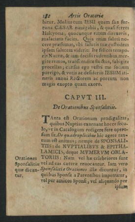 Caput III. De Orationibus Sponsalitiis.