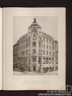 No. 48. Geschäftshaus "Zur Marktkrone". Leipziger Strasse No. 19, Ecke der Mauerstrasse.