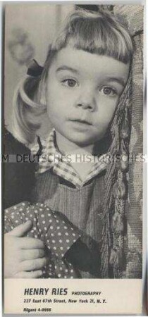 Karte mit einem Kinderporträt von Henry Ries - Nachlass