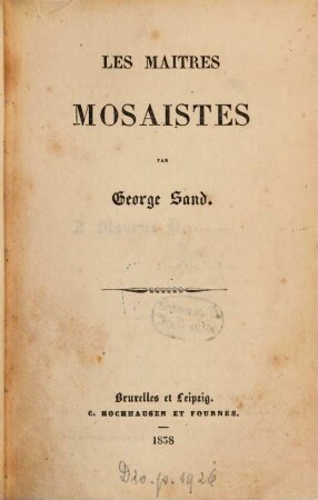 Les maîtres mosaïstes
