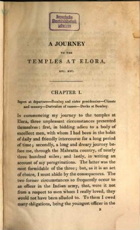 The wonders of Elora : or the narrative of a journey to the temples and dwellings excavated out of a mountain of granite, and extending upwards of a mile and a quarter, at Elora, in the East-Indies