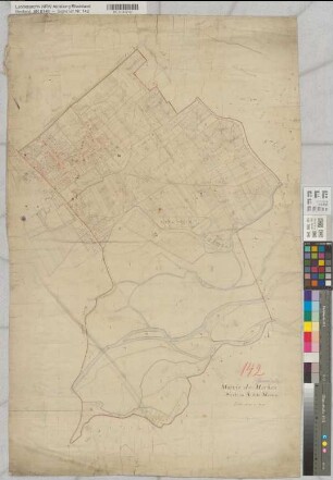 Mairie de Merken, Gemeinde Merken, Section A dite Herken. 1: 2500 (alte Urkarte)