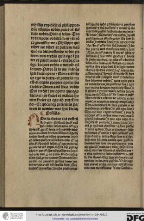 Postilla. Non turbetur cor vestrum, Ioh xiiii... Ante initium illius evangelii scribit sanctus Iohannes quod Petrus dixit ad Iesum post cenam factam...