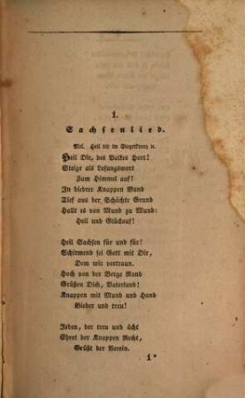 Sächsische Bergreyhen: Sammlung der schönsten alten und neuen Lieder ernsten und heitern Inhalts für Berg- und Hüttenleute herausgegeben von Moritz Doering, 1