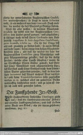 Der Funffzehende Irr-Geist