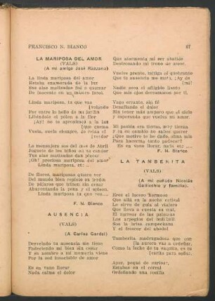Ausencia : )(Vals). - A Carlos Gardel)
