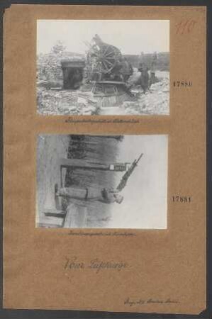 Maschinengewehr im Kornfelde