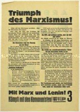 Aufruf der KPD zur Reichstagswahl 1933