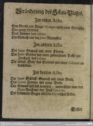 Veränderung des Schau-Platzes
