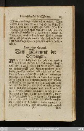 Das dritte Capitel. Vom Regiment der Schwangern.