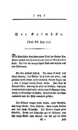 ¬Der¬ Kalmücke : Taf. XII, Fig. 72