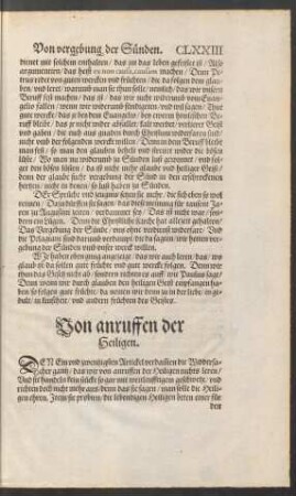 Von anruffen der Heiligen.