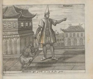 Mandarin qui par le a un de ses gens