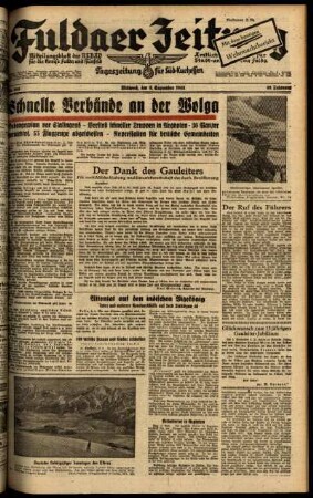 Ausgabe vom Mittwoch, den 02. September 1942.