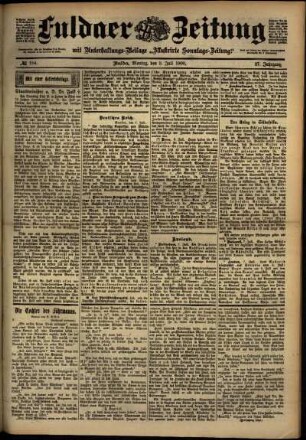 Ausgabe vom Montag, den 09. Juli 1900.