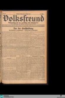 Der Volksfreund : Tageszeitung für das werktätige Volk Mittelbadens