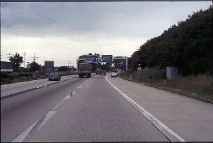 Ausfahrt Nord von Fahrbahn Nord (Heidelberg Richtung Basel)
