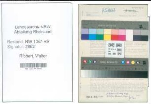 Entnazifizierung Walter Ribbert , geb. 10.10.1900 (Stadtinspektor)