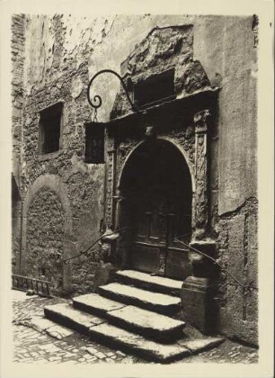 Rothenburg ob der Tauber. Portal am Alten Rathaus (1572/1578)