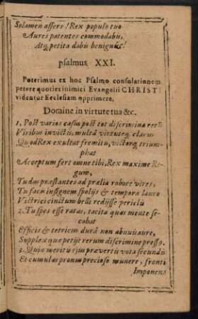 psalmus XXI. - XXX.