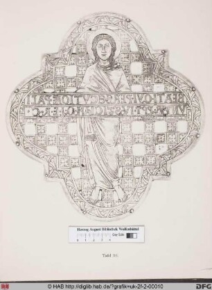 Christus in einem Ornamentrahmen