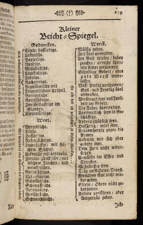 519-536, Kleiner Beicht-Spiegel. - Dancksagung nach der Beicht.