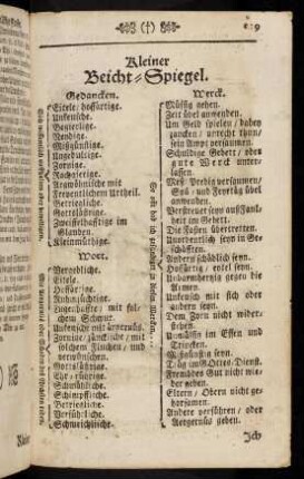519-536, Kleiner Beicht-Spiegel. - Dancksagung nach der Beicht.