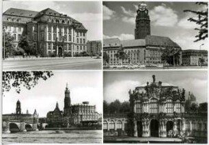 Dresden. Landhaus, Rathaus, Zwinger, Hofkirche