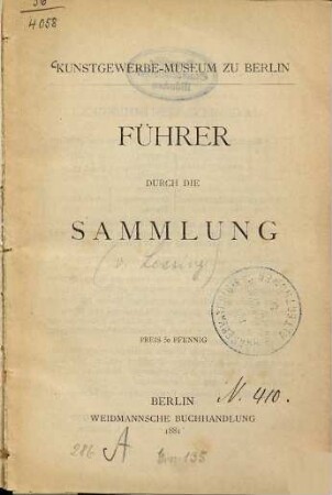 Führer durch die Sammlung