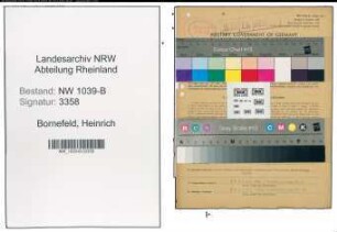 Entnazifizierung Heinrich Bornefeld , geb. 18.09.1905 (Angestellter)