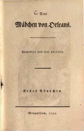 Das Mädchen von Orleans, 1