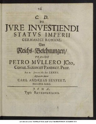 De Iure Investiendi Status Imperii Germanici Romani
