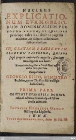 Nucleus explicationum evangeliorum dominicalium