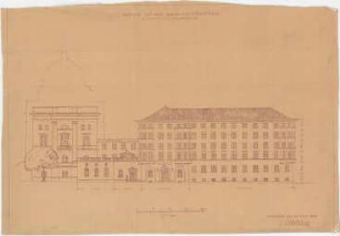 Bestelmeyer, German; München, Hofgartenstr. 3; Köglmühl - Areal, Wohn- und Geschäftshausneubau - Ansicht von der Hofgartenstraße