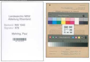 Entnazifizierung Paul Mehring , geb. 15.01.1922 (Autoschlosser)