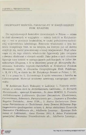 6: Drewniany kościół w Księżomierzy pow. Kraśnik