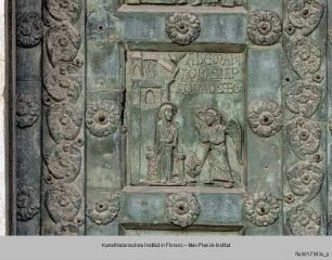 Bronzetür des Westportals : Verkündigung