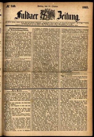 Ausgabe vom Freitag, den 19. Oktober 1883.