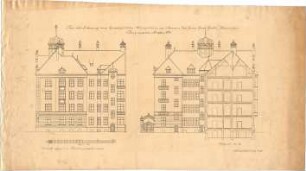 Pfann, Paul; München, Prinzregentenstr. 8; Haus Hartl - Pavillonzwischenraum (Ansicht); Schnitt