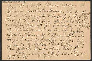 Brief an B. Schott's Söhne : 12.02.1891