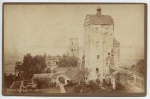 Stolpen. Veste. Blick gegen Seiger- und Siebenspitzenturm nach Westen