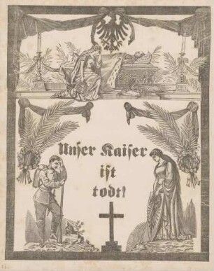Todesanzeige zum Ableben von Kaiser Wilhelm I.