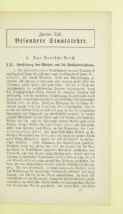 Zweiter Teil. Besondere Staatslehre